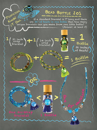 Custom Gold Cowgirl Hat Bead Bottle Blue