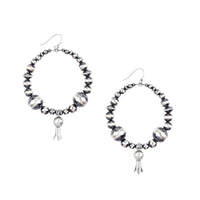 Sterling Silver Bead Loop Earrings with Blossom Dangles | COWGIRL Heirloom by Peyote Bird