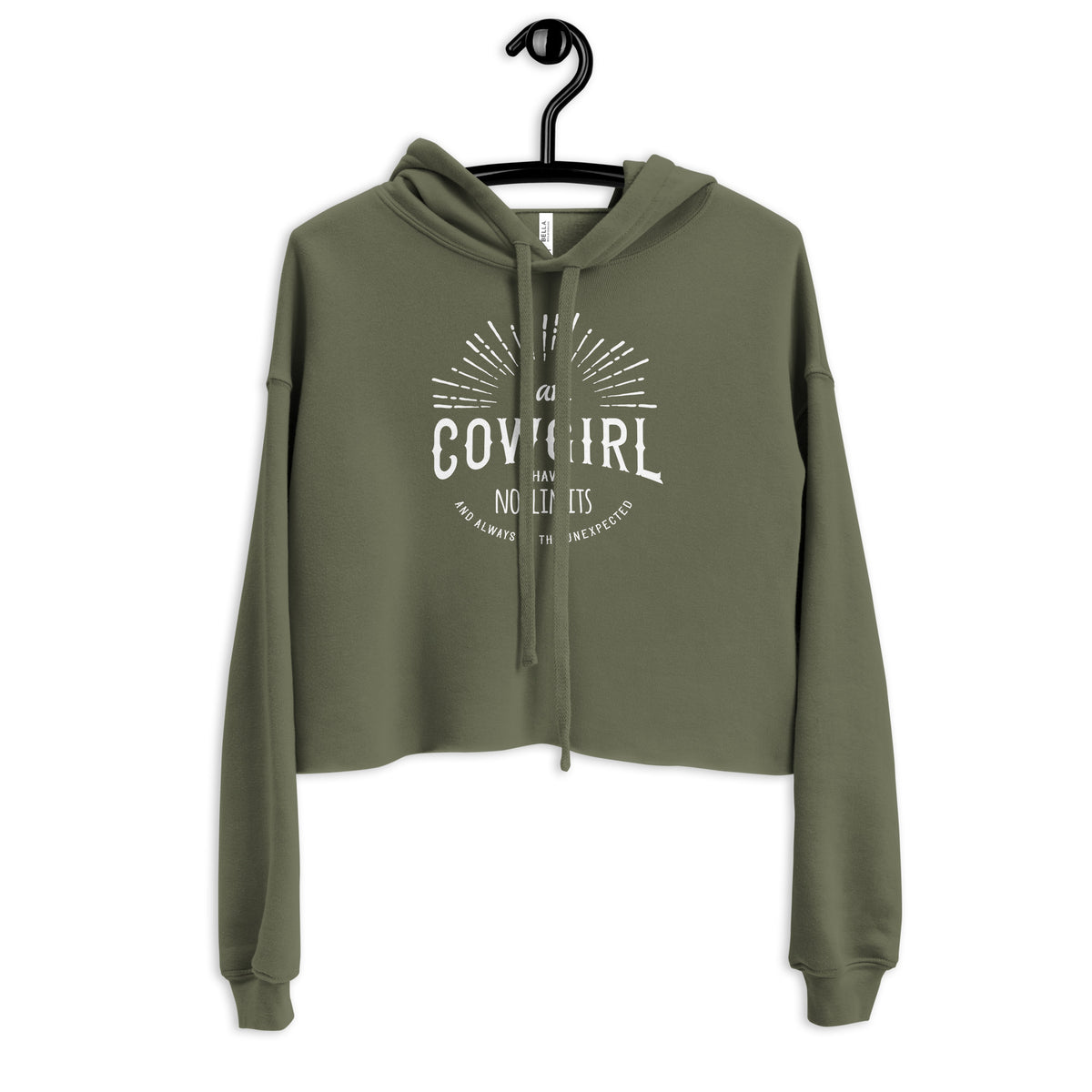 I Am COWGIRL Crop Hoodie
