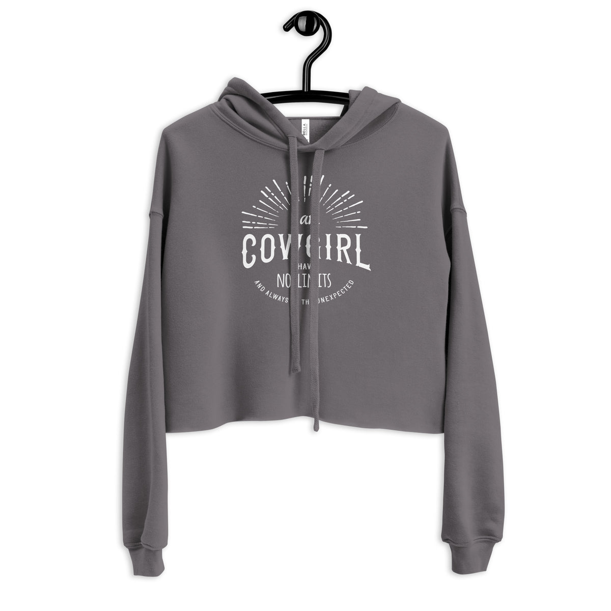 I Am COWGIRL Crop Hoodie
