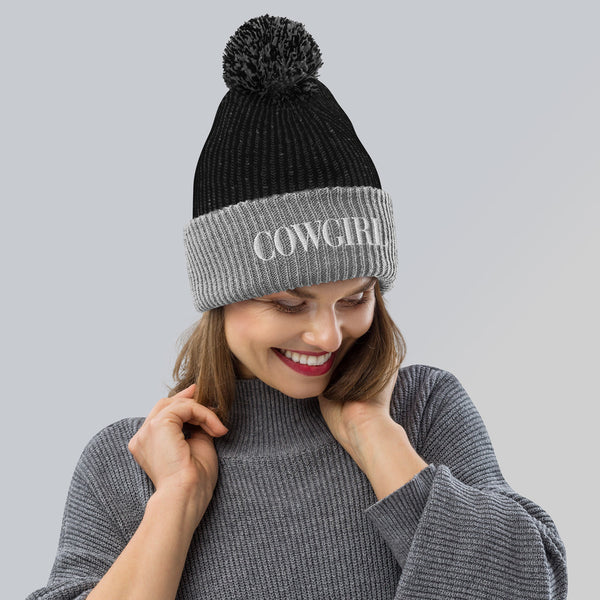 Official COWGIRL Logo Pom-Pom Beanie