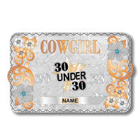 COWGIRL 30 Under 30 Alumni Belt Buckle | By Montana Silversmiths - Includes Wood Display Box and Shipping