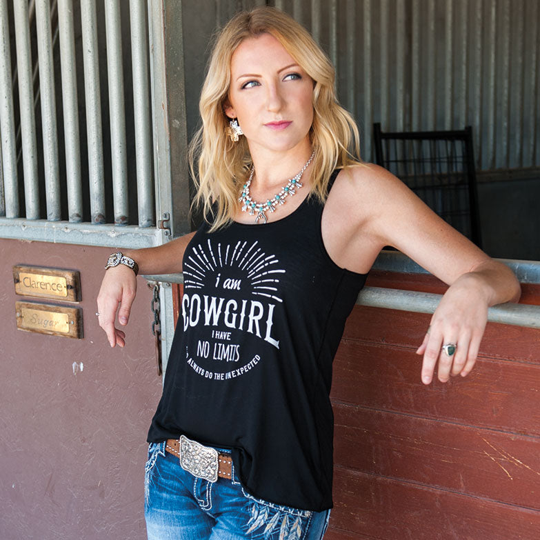 I Am COWGIRL - Women's Racerback Tank