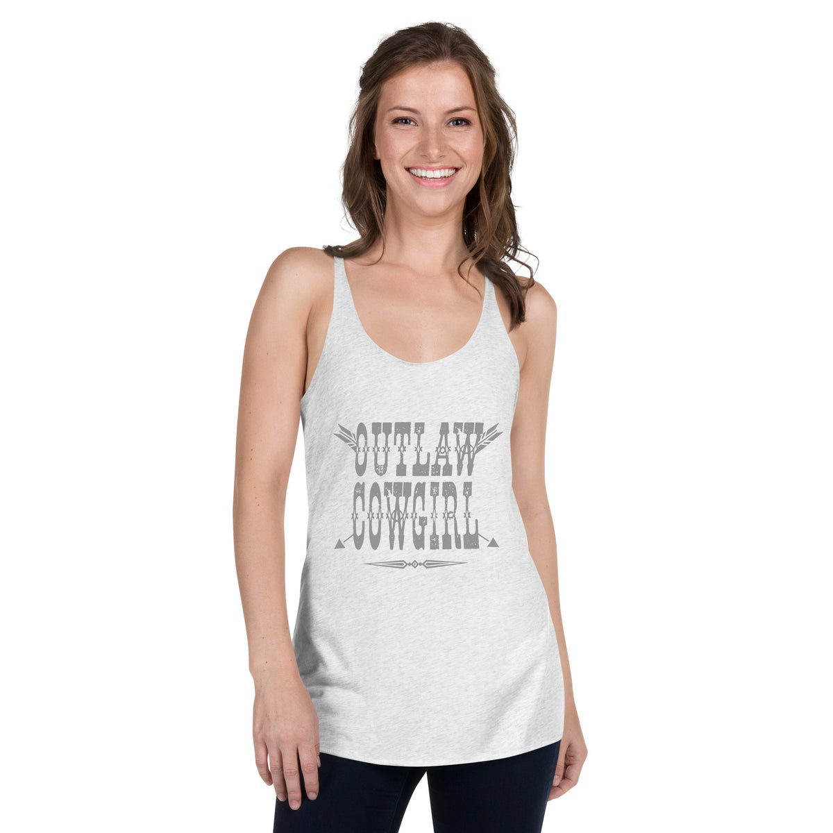 COWGIRL Outlaw Flowy Racerback Tank