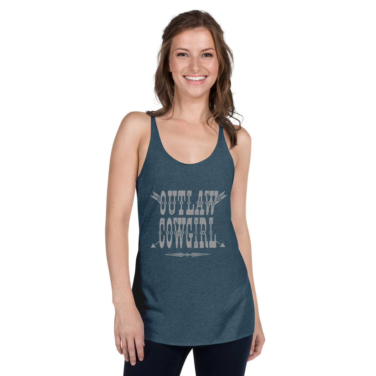 COWGIRL Outlaw Flowy Racerback Tank