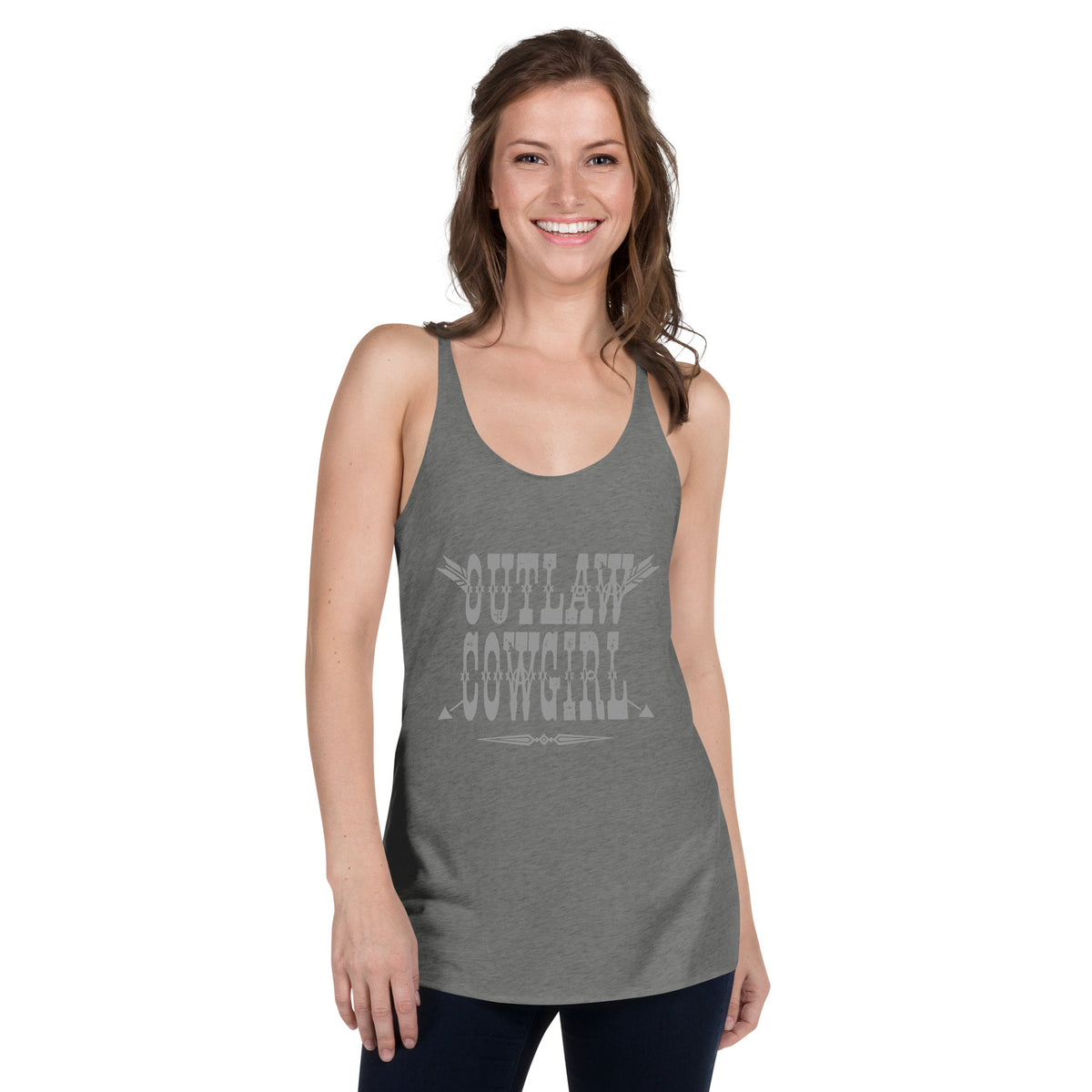 COWGIRL Outlaw Flowy Racerback Tank