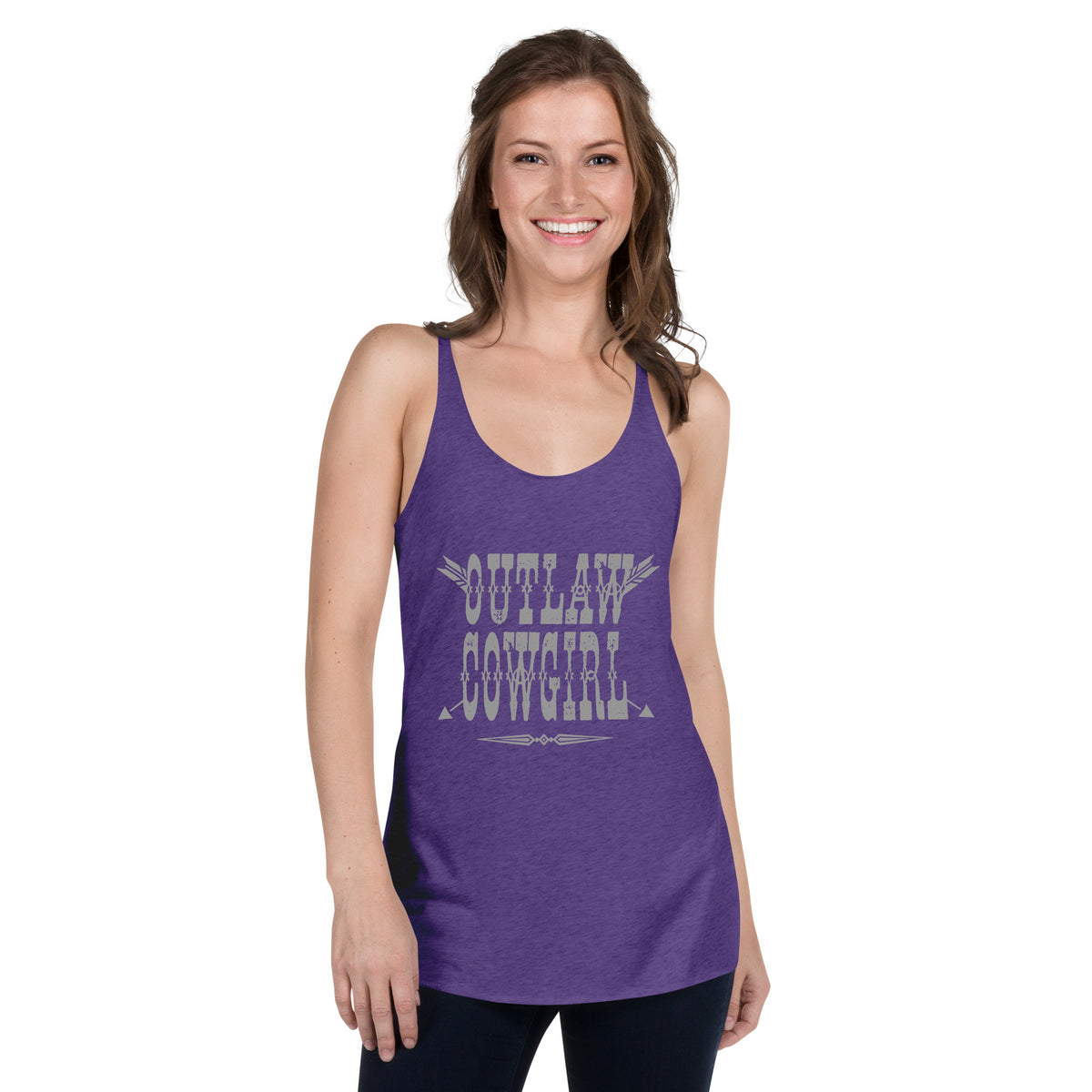 COWGIRL Outlaw Flowy Racerback Tank