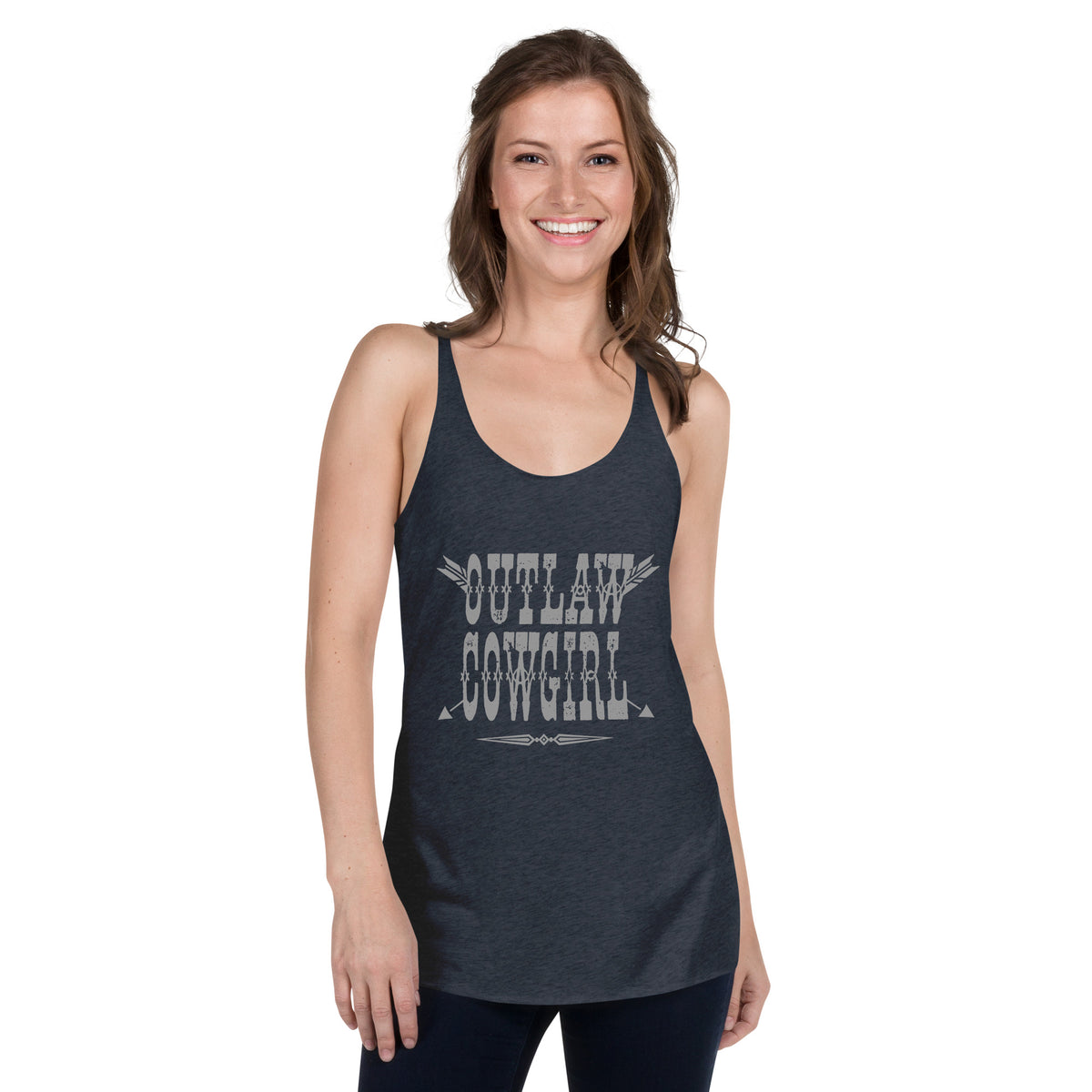 COWGIRL Outlaw Flowy Racerback Tank