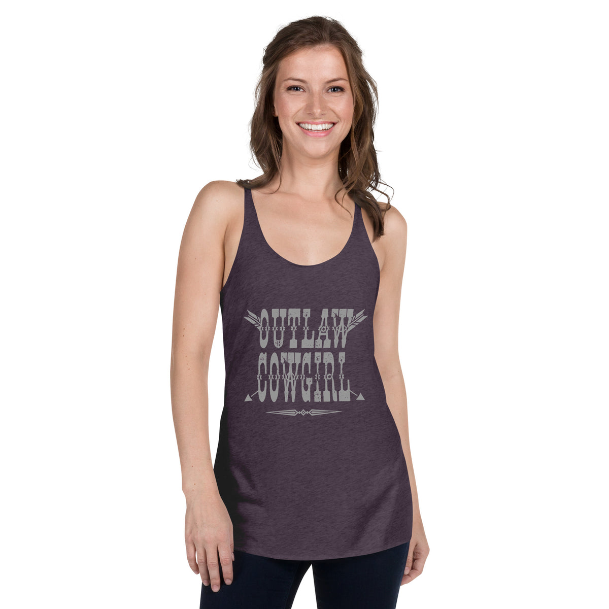 COWGIRL Outlaw Flowy Racerback Tank